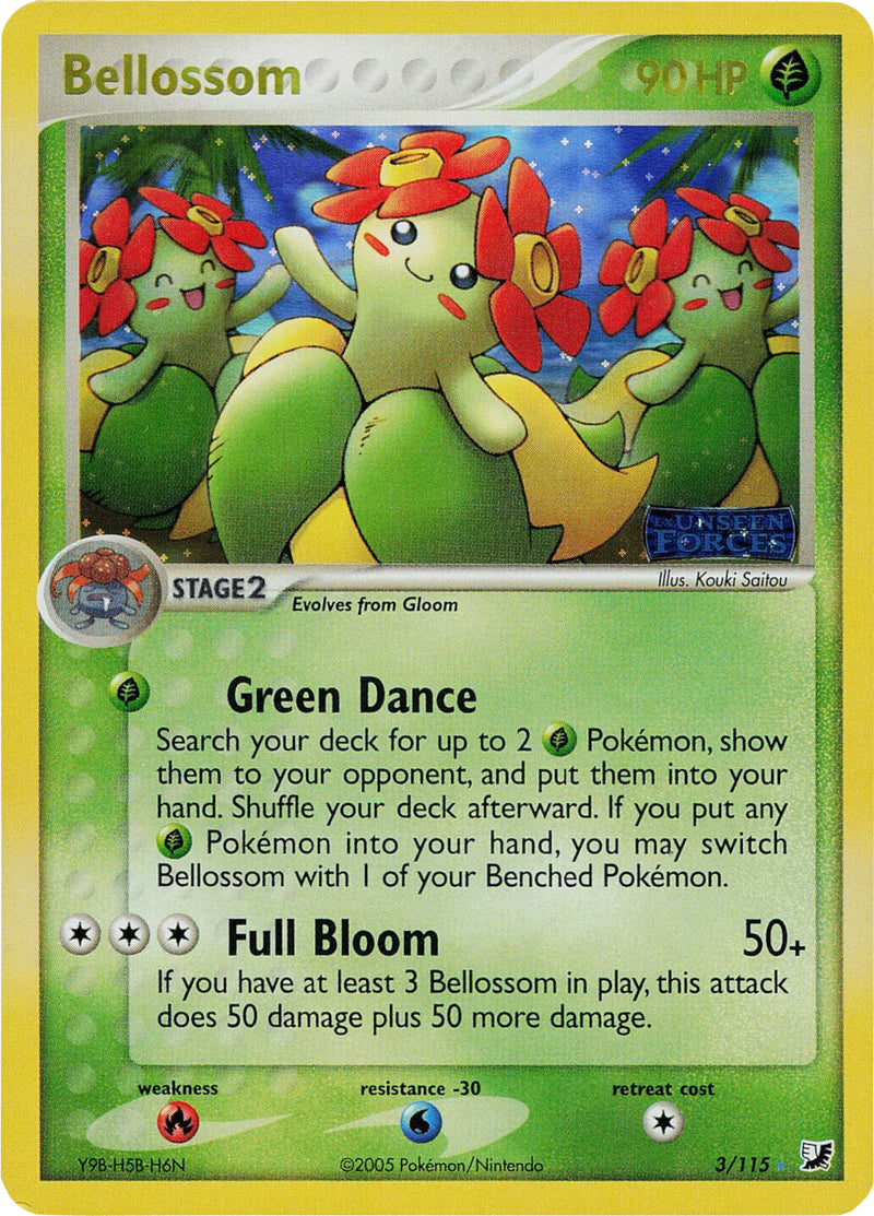 Bellossom (3/115) (Stamped) [EX: Unseen Forces] - The Mythic Store | 24h Order Processing