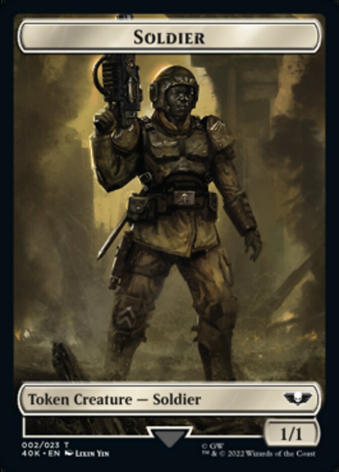 Soldier (002) // Space Marine Devastator Double-Sided Token [Warhammer 40,000 Tokens] - The Mythic Store | 24h Order Processing
