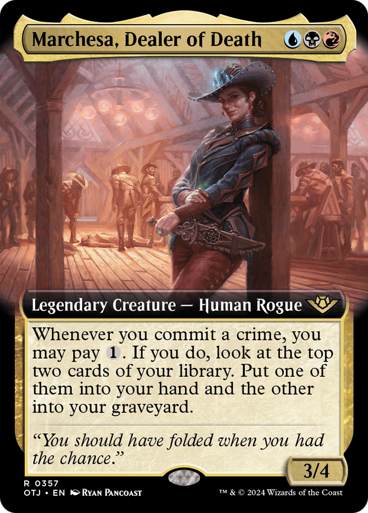 Marchesa, Dealer of Death (Extended Art) [Outlaws of Thunder Junction] - The Mythic Store | 24h Order Processing