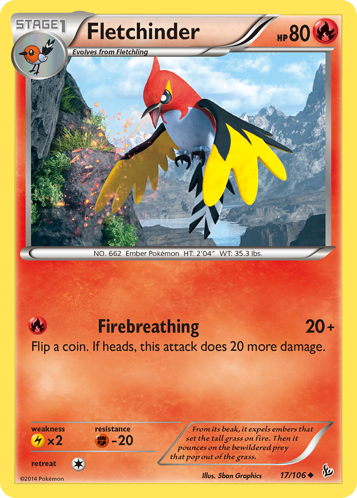 Fletchinder (17/106) [XY: Flashfire] - The Mythic Store | 24h Order Processing