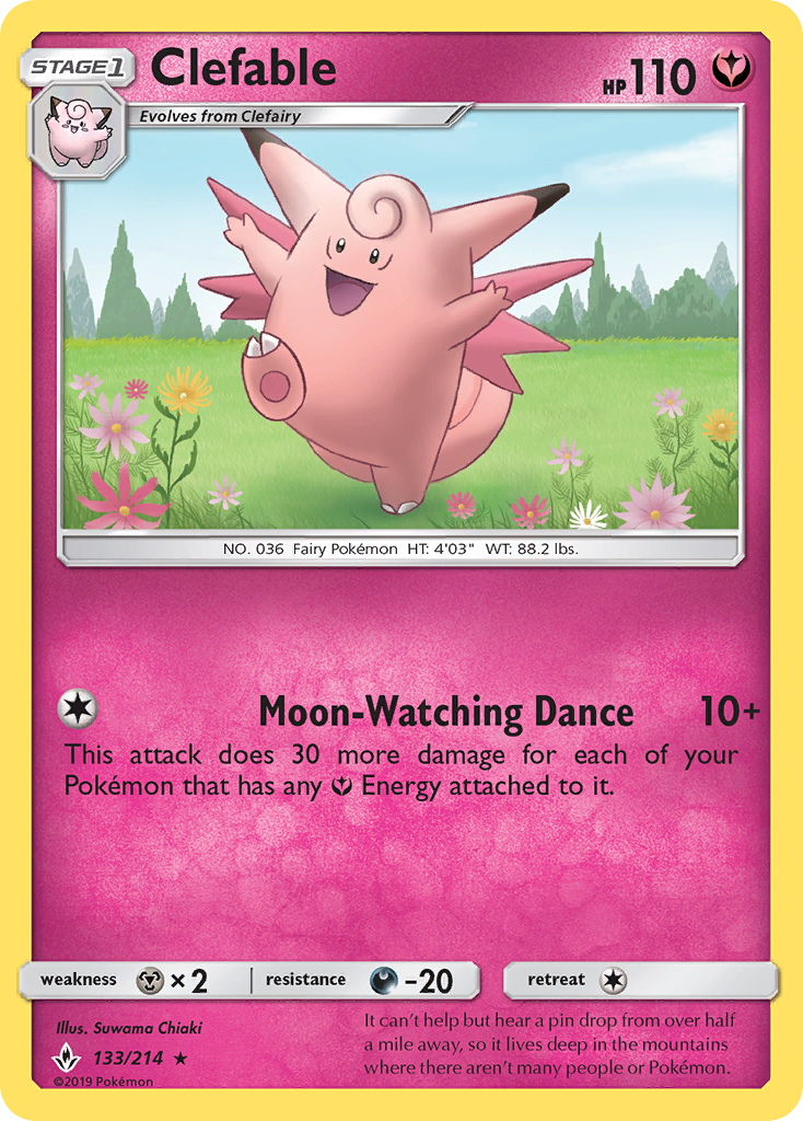 Clefable (133/214) [Sun & Moon: Unbroken Bonds] - The Mythic Store | 24h Order Processing