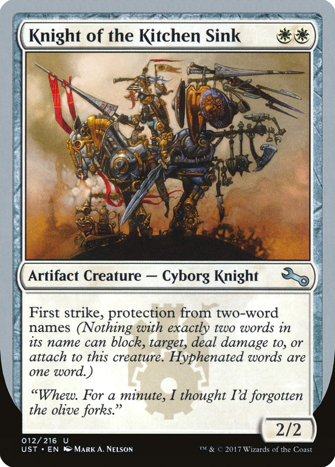 Knight of the Kitchen Sink ("protection from two-word names") [Unstable] - The Mythic Store | 24h Order Processing