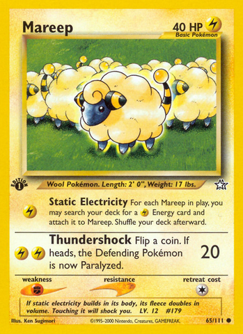Mareep (65/111) [Neo Genesis 1st Edition] - The Mythic Store | 24h Order Processing