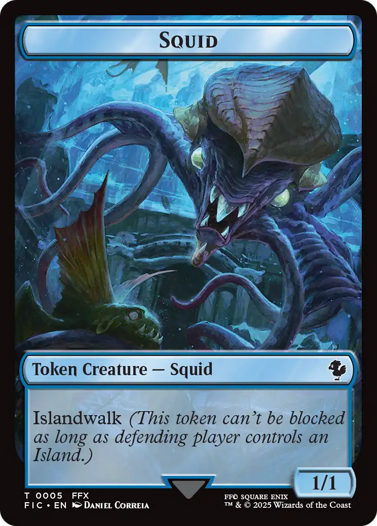 Spirit // Squid Double-Sided Token [FINAL FANTASY Commander Tokens] - The Mythic Store | 24h Order Processing