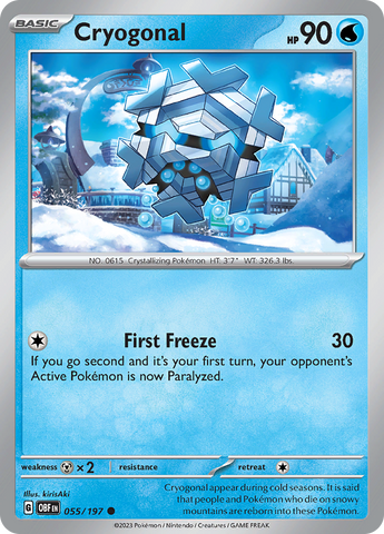 Cryogonal (055/197) [Scarlet & Violet: Obsidian Flames] - The Mythic Store | 24h Order Processing
