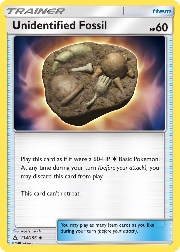 Unidentified Fossil (134/156) [Sun & Moon: Ultra Prism] - The Mythic Store | 24h Order Processing