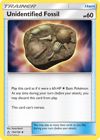 Unidentified Fossil (134/156) [Sun & Moon: Ultra Prism] - The Mythic Store | 24h Order Processing
