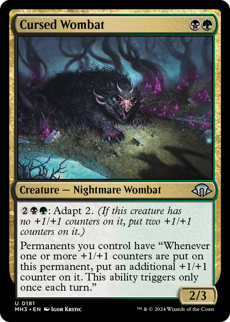 Cursed Wombat [Modern Horizons 3] - The Mythic Store | 24h Order Processing