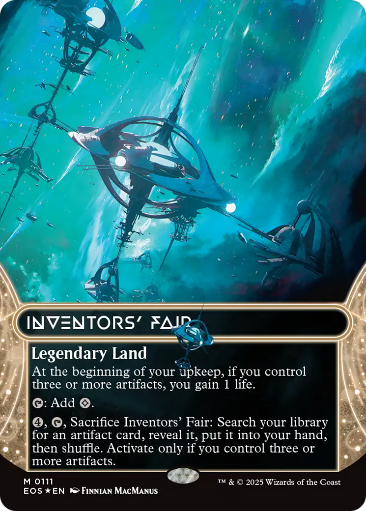 Inventors' Fair (0111) (Borderless) (Galaxy Foil) [Edge of Eternities: Stellar Sights] - The Mythic Store | 24h Order Processing