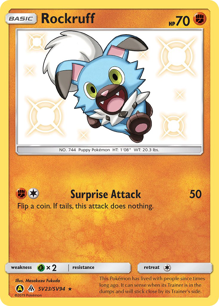 Rockruff (SV23/SV94) [Sun & Moon: Hidden Fates - Shiny Vault] - The Mythic Store | 24h Order Processing