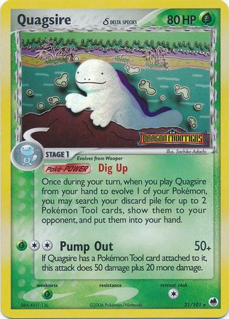 Quagsire (21/101) (Delta Species) (Stamped) [EX: Dragon Frontiers] - The Mythic Store | 24h Order Processing