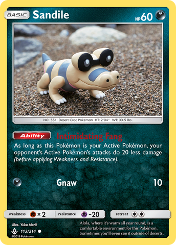 Sandile (113/214) [Sun & Moon: Unbroken Bonds] - The Mythic Store | 24h Order Processing