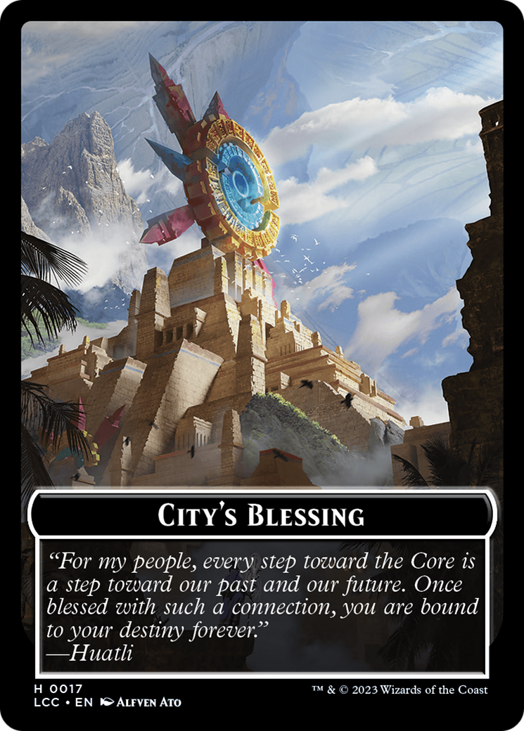 City's Blessing // Dinosaur Double-Sided Token [The Lost Caverns of Ixalan Commander Tokens] - The Mythic Store | 24h Order Processing