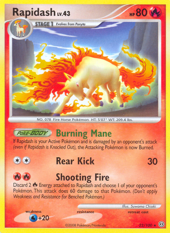 Rapidash (22/100) [Diamond & Pearl: Stormfront] - The Mythic Store | 24h Order Processing