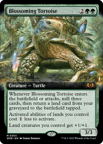 Blossoming Tortoise (Extended Art) [Wilds of Eldraine] - The Mythic Store | 24h Order Processing
