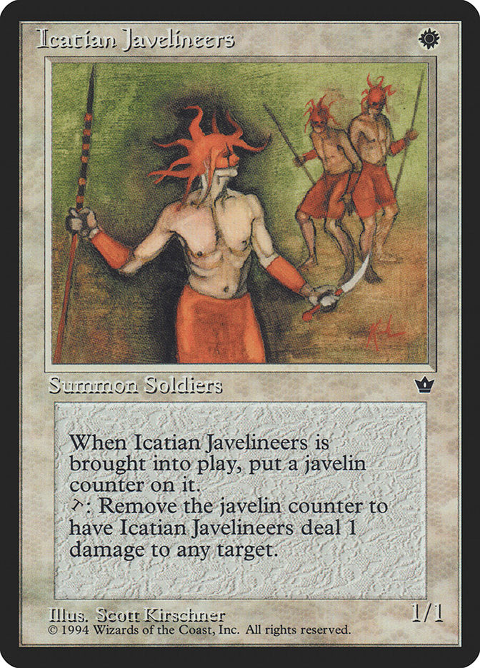 Icatian Javelineers (Scott Kirschner) [Fallen Empires] - The Mythic Store | 24h Order Processing