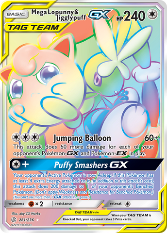 Mega Lopunny & Jigglypuff GX (261/236) [Sun & Moon: Cosmic Eclipse] - The Mythic Store | 24h Order Processing