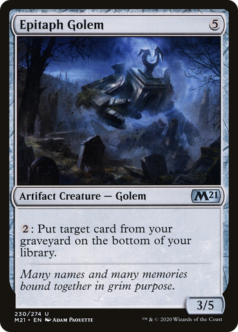 Epitaph Golem [Core Set 2021] - The Mythic Store | 24h Order Processing