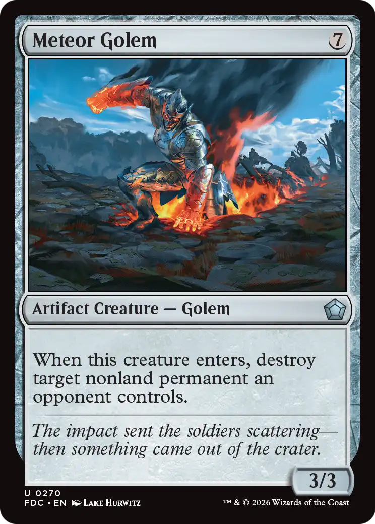 Meteor Golem [Foundations Commander] - The Mythic Store | 24h Order Processing