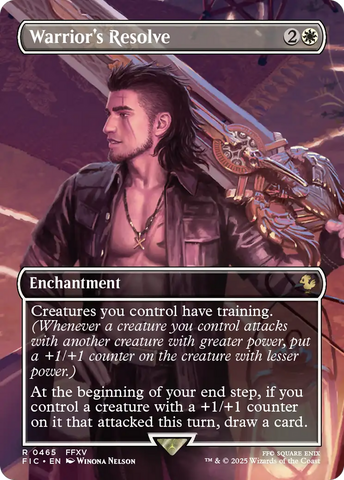 Warrior's Resolve (Borderless) [FINAL FANTASY Commander] - The Mythic Store | 24h Order Processing