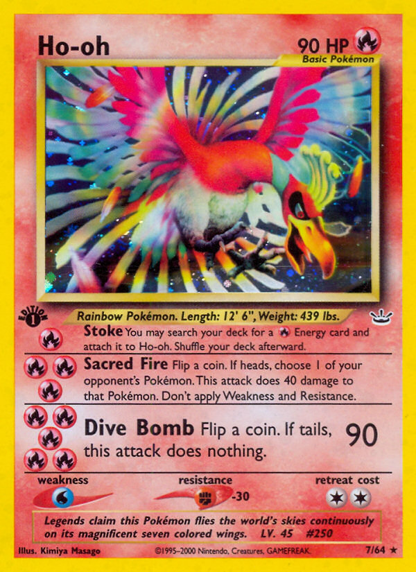 Ho-oh (7/64) [Neo Revelation 1st Edition] - The Mythic Store | 24h Order Processing