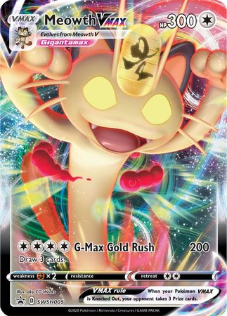 Meowth VMAX (SWSH005) (Jumbo Card) [Sword & Shield: Black Star Promos] - The Mythic Store | 24h Order Processing