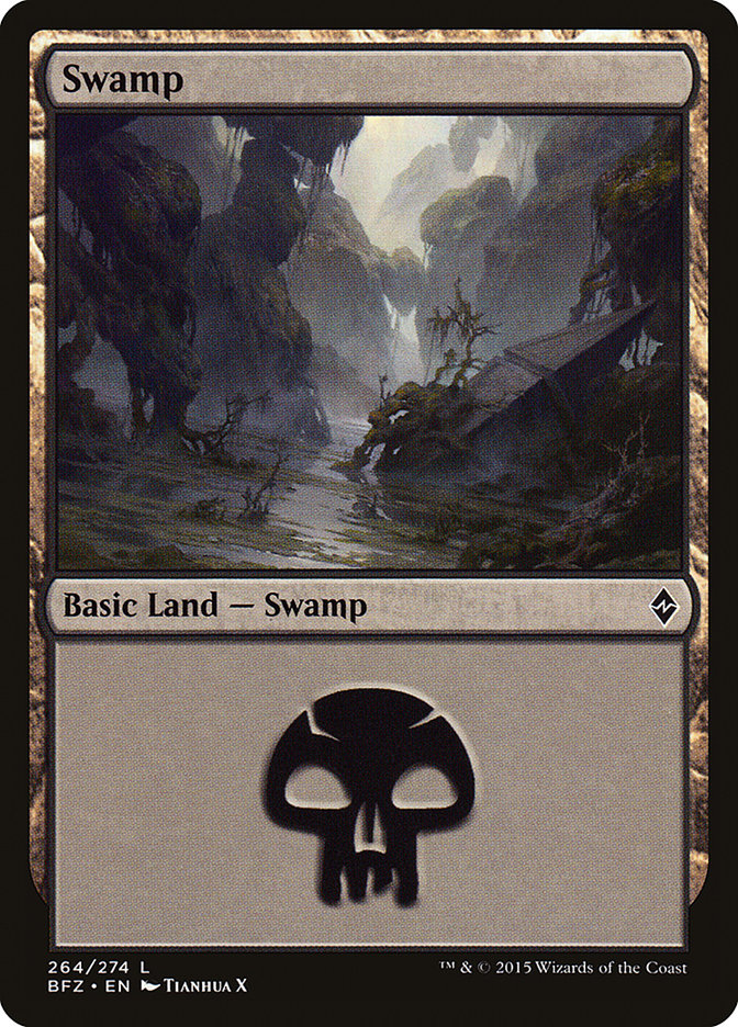 Swamp (264) [Battle for Zendikar] - The Mythic Store | 24h Order Processing