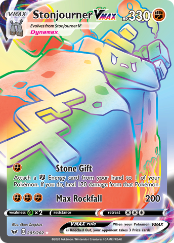 Stonjourner VMAX (205/202) [Sword & Shield: Base Set] - The Mythic Store | 24h Order Processing