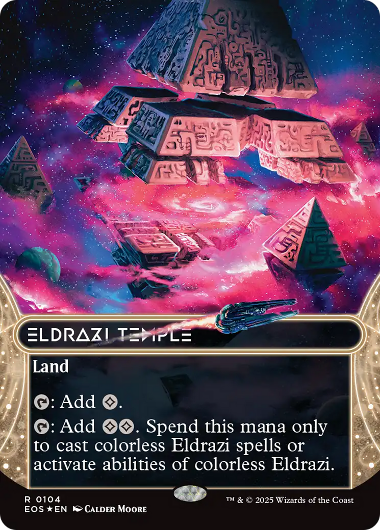 Eldrazi Temple (0104) (Borderless) (Galaxy Foil) [Edge of Eternities: Stellar Sights] - The Mythic Store | 24h Order Processing