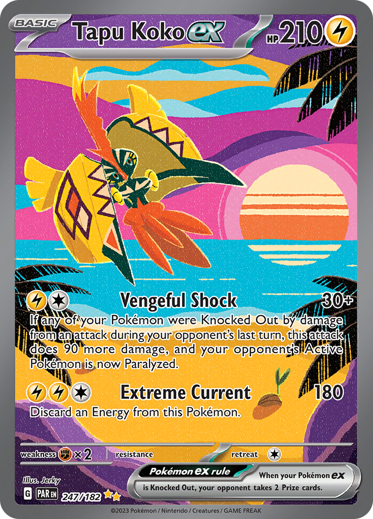 Tapu Koko ex (247/182) [Scarlet & Violet: Paradox Rift] - The Mythic Store | 24h Order Processing