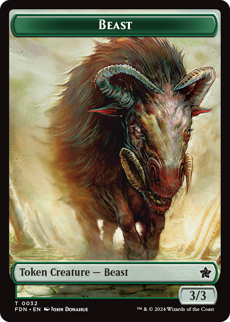 Dog // Beast (0032) Double-Sided Token [Foundations Tokens] - The Mythic Store | 24h Order Processing