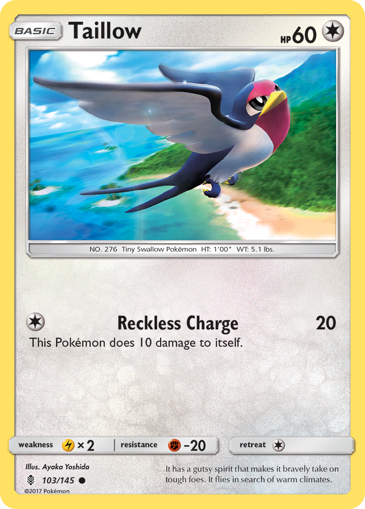 Taillow (103/145) [Sun & Moon: Guardians Rising] - The Mythic Store | 24h Order Processing