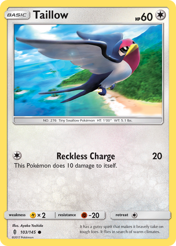 Taillow (103/145) [Sun & Moon: Guardians Rising] - The Mythic Store | 24h Order Processing
