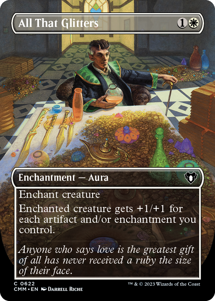 All That Glitters (Borderless Alternate Art) [Commander Masters] - The Mythic Store | 24h Order Processing