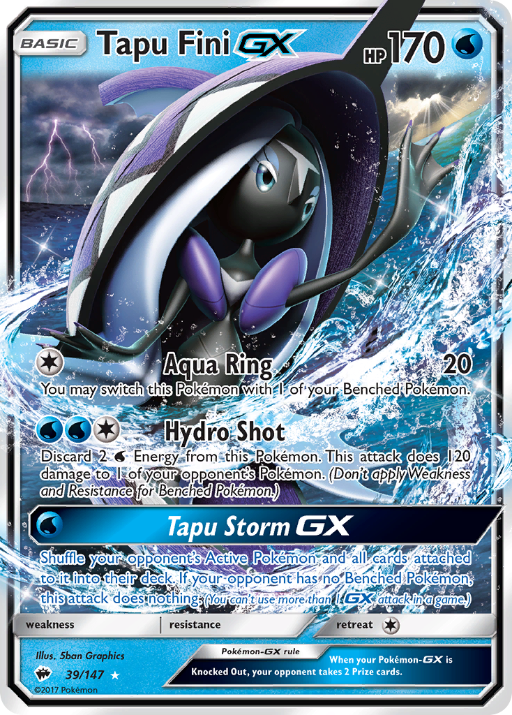 Tapu Fini GX (39/147) [Sun & Moon: Burning Shadows] - The Mythic Store | 24h Order Processing
