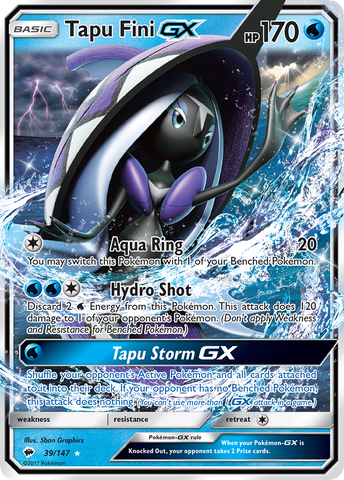 Tapu Fini GX (39/147) [Sun & Moon: Burning Shadows] - The Mythic Store | 24h Order Processing