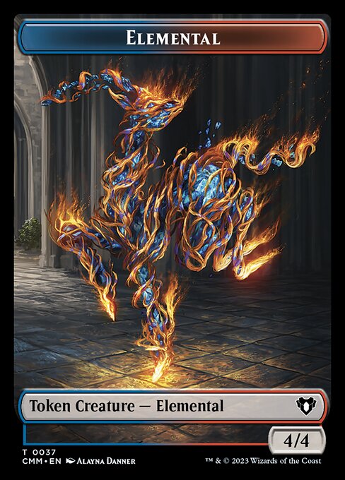 Soldier // Elemental (0037) Double-Sided Token [Commander Masters Tokens] - The Mythic Store | 24h Order Processing