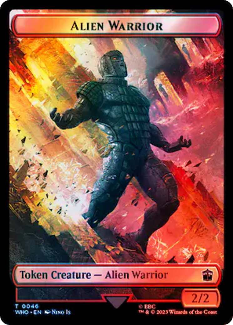Copy // Alien Warrior Double-Sided Token (Surge Foil) [Doctor Who Tokens] - The Mythic Store | 24h Order Processing