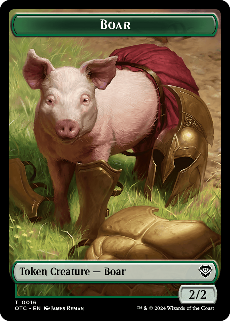 Boar // Drake Double-Sided Token [Outlaws of Thunder Junction Commander Tokens] - The Mythic Store | 24h Order Processing