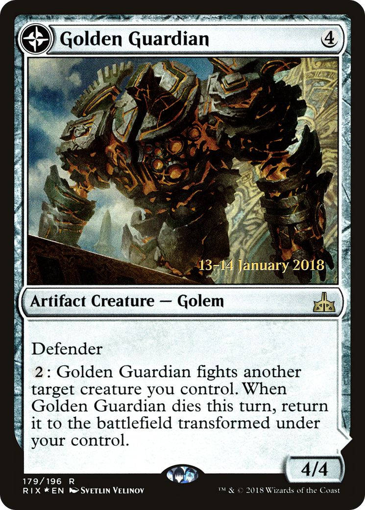 Golden Guardian // Gold-Forge Garrison [Rivals of Ixalan Prerelease Promos] - The Mythic Store | 24h Order Processing