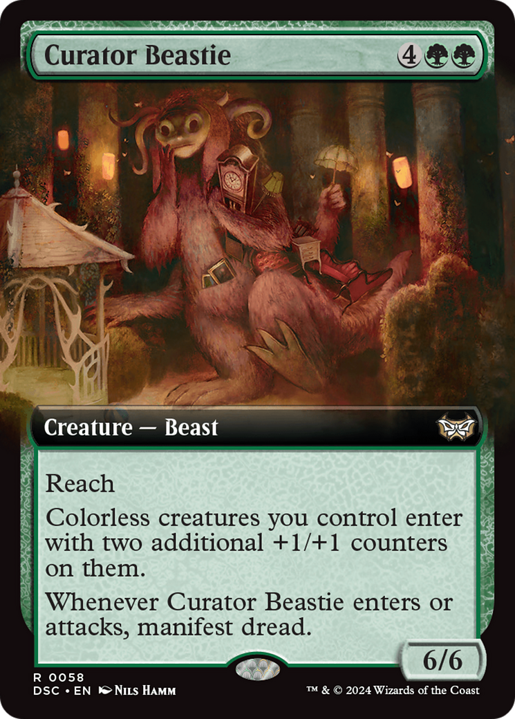 Curator Beastie (Extended Art) [Duskmourn: House of Horror Commander] - The Mythic Store | 24h Order Processing