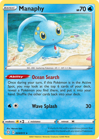 Manaphy (024/072) [Sword & Shield: Shining Fates] - The Mythic Store | 24h Order Processing
