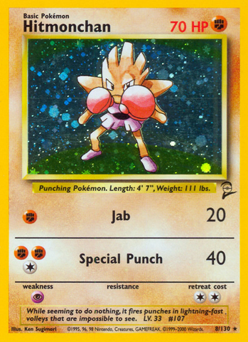 Hitmonchan (8/130) [Base Set 2] - The Mythic Store | 24h Order Processing