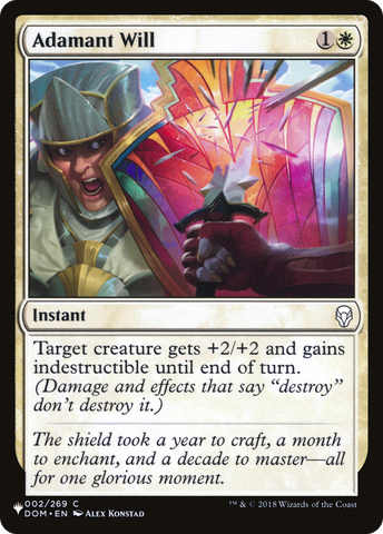Adamant Will [The List] - The Mythic Store | 24h Order Processing