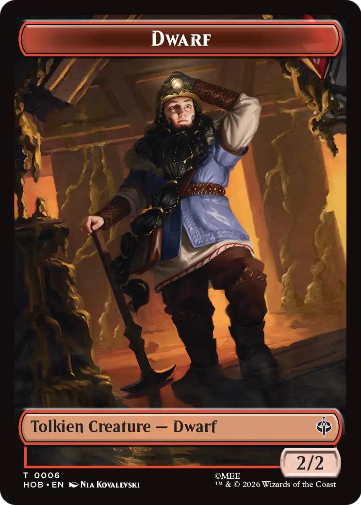 Human Soldier // Dwarf Double-Sided Token [The Hobbit Tokens] - The Mythic Store | 24h Order Processing