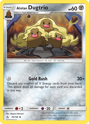 Alolan Dugtrio (79/156) [Sun & Moon: Ultra Prism] - The Mythic Store | 24h Order Processing