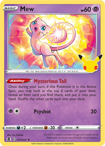 Mew (011/025) [Celebrations: 25th Anniversary] - The Mythic Store | 24h Order Processing