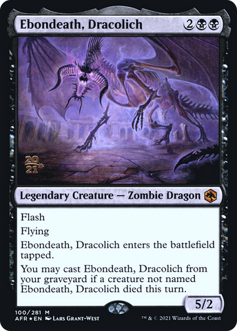 Ebondeath, Dracolich [Dungeons & Dragons: Adventures in the Forgotten Realms Prerelease Promos] - The Mythic Store | 24h Order Processing