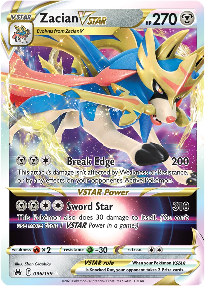 Zacian VSTAR (096/159) [Sword & Shield: Crown Zenith] - The Mythic Store | 24h Order Processing
