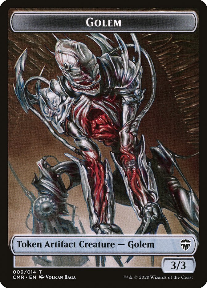 Golem // Rock Double-Sided Token [Commander Legends Tokens] - The Mythic Store | 24h Order Processing